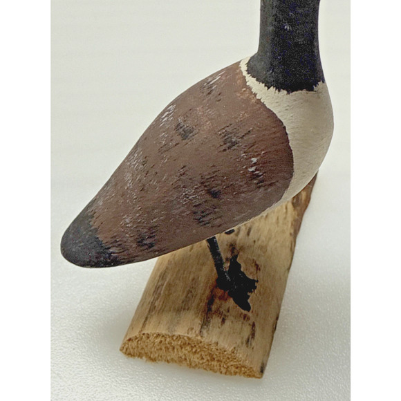 Vintage Hand Carved Wooden Canada Goose Driftwood Signed Ray Proulx Quebec - Picture 7 of 13